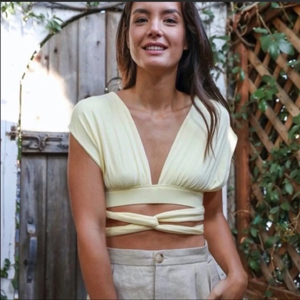 Convertible Bralette Top-BUTTER - Picture 1 of 8